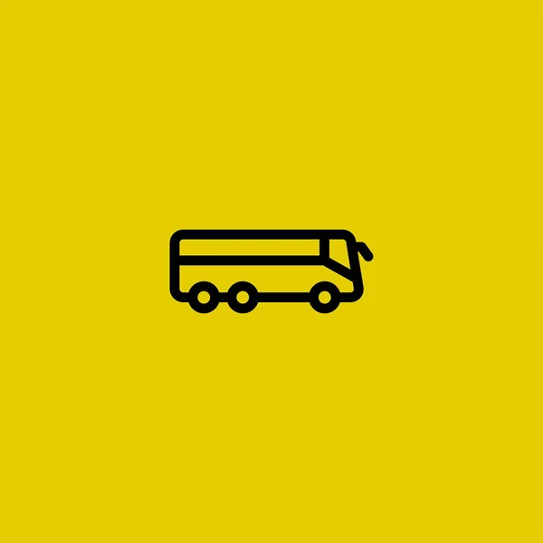 Icono Vector Bus Sobre Fondo Colorido — Vector de stock