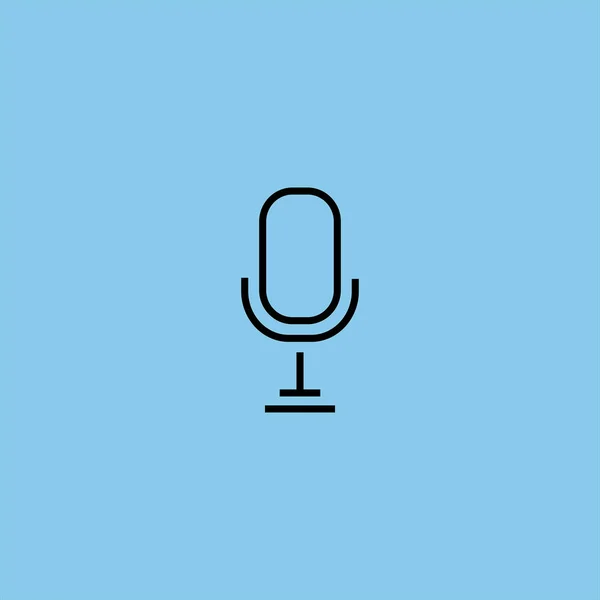 Retro Microphone Vector Icon Colorful Background — стоковый вектор