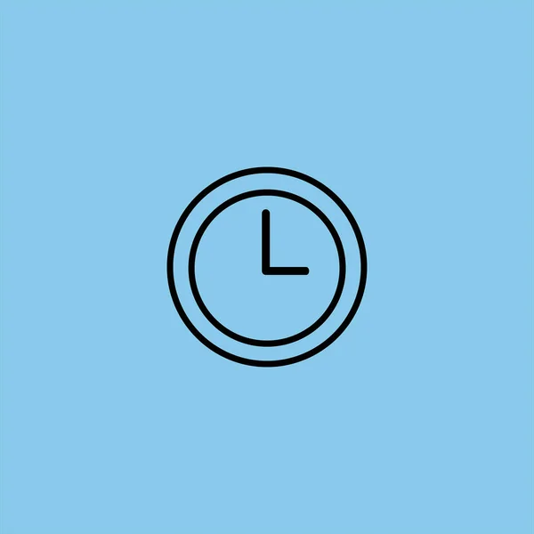 Uhr Vektor Symbol Auf Buntem Hintergrund — Stockvektor
