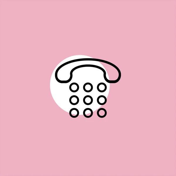 Telephone Vector Icon Colorful Background — Stock Vector