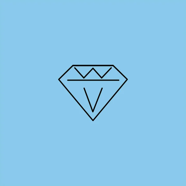 Icono Vector Diamante Sobre Fondo Colorido — Archivo Imágenes Vectoriales