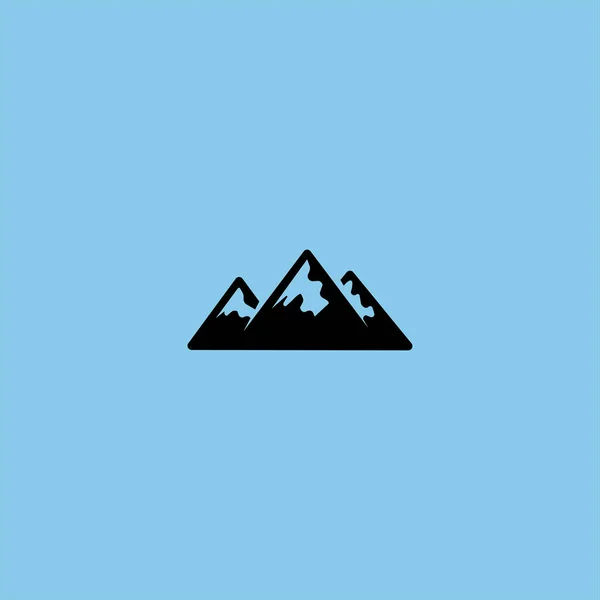 Montañas Vector Icono Sobre Fondo Colorido — Vector de stock