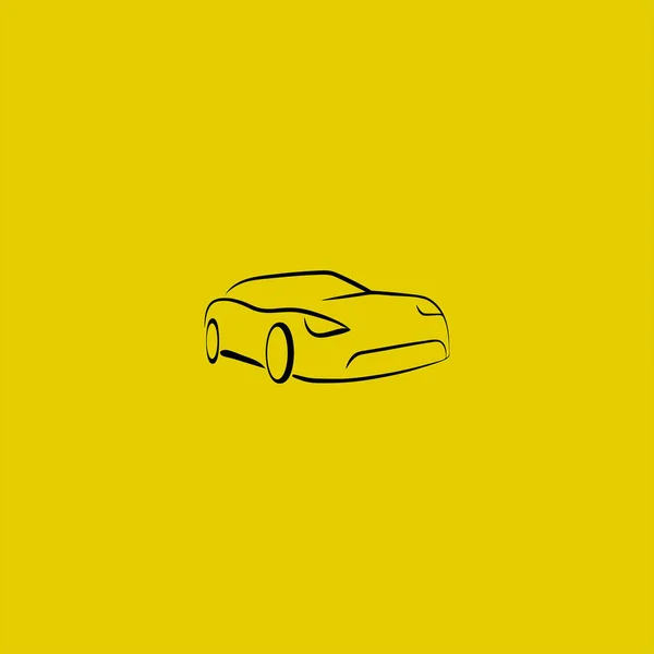Sportcar Vector Icon Colorful Background — Stock Vector