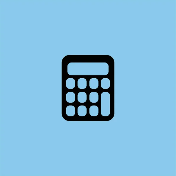Kalkulator Wektor Ikona Kolorowym Tle — Wektor stockowy