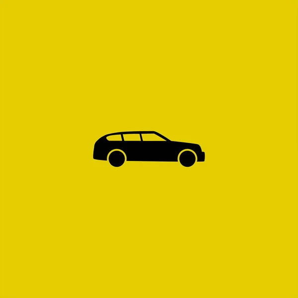 Icono Vector Coche Sobre Fondo Colorido — Vector de stock