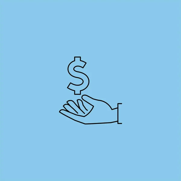Σύμβολο Δολαρίου Στο Εικονίδιο Διάνυσμα Χέρι Πολύχρωμο Φόντο Διανυσματικά Γραφικά