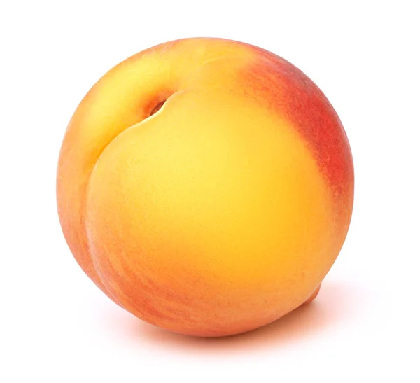 Verse gele perzik geïsoleerd op wit — Stockfoto