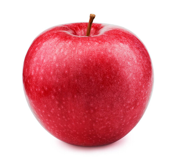 Fresh red apple isolated on white