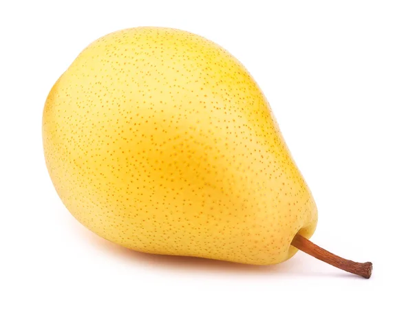 Желтая груша, изолированная на белом — стоковое фото