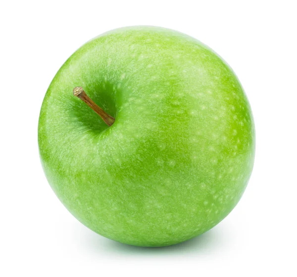 Frischer grüner Apfel isoliert auf weiß — Stockfoto