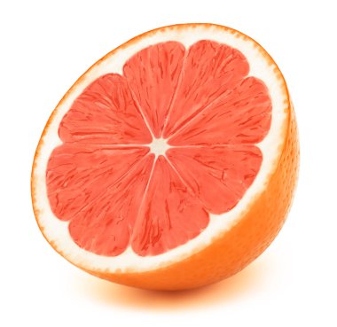 Yarım greyfurt dilim izole