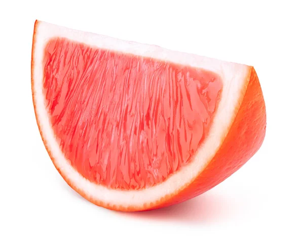 Grapefruitfruchtscheibe isoliert auf weiß — Stockfoto