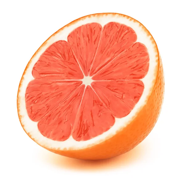 Половина кусочка грейпфрута изолирована — стоковое фото