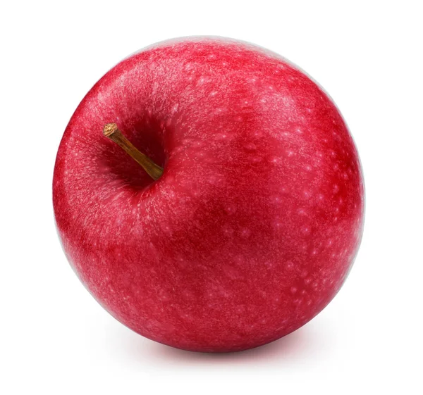 Färskt rött äpple isolerat på vitt — Stockfoto
