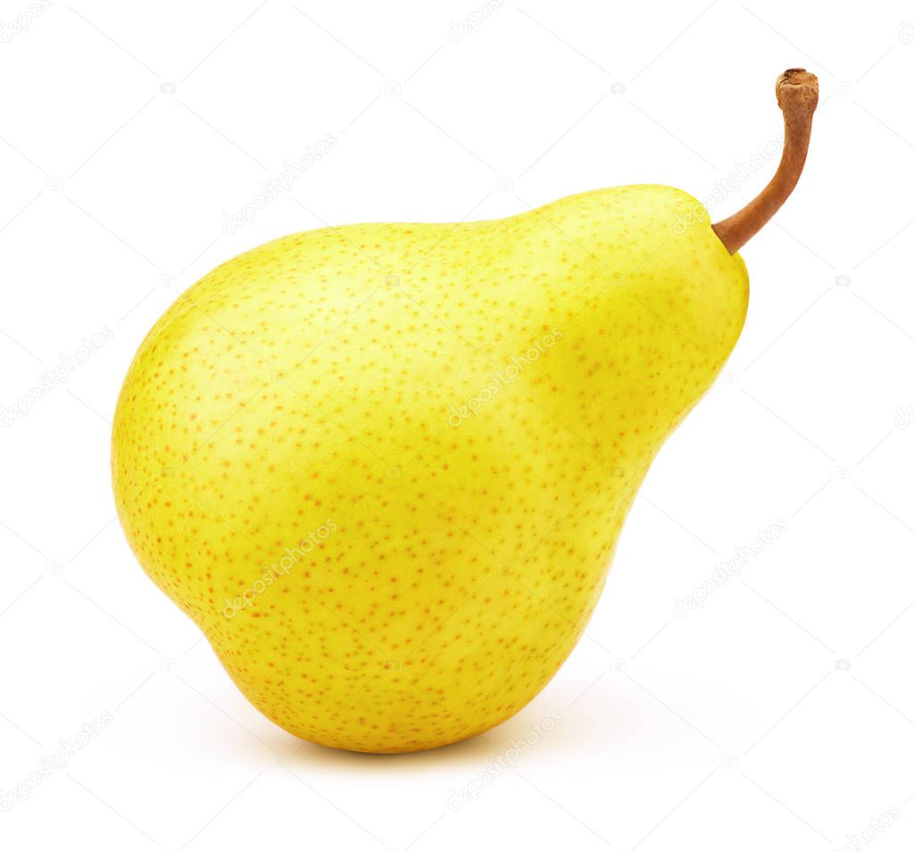 Fresh yellow pear isolated on white