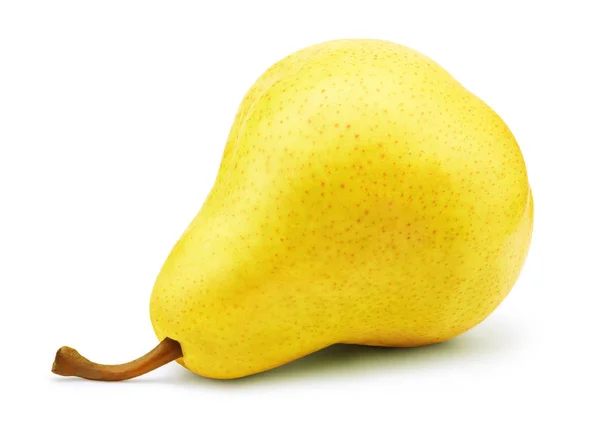Желтая груша, изолированная на белом — стоковое фото