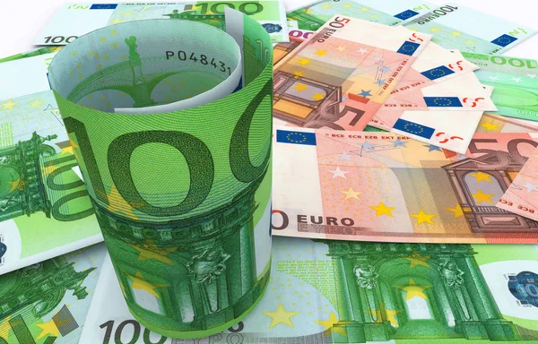 100 Euro banknote on White Background — Stock Photo, Image