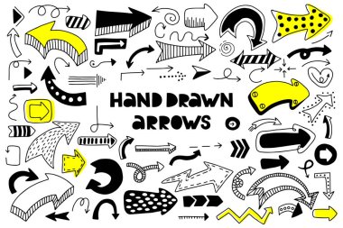 Büyük el çizilmiş oklar..