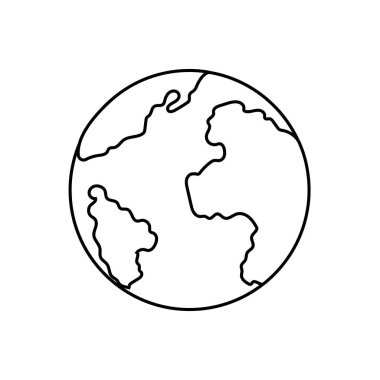 Elle çizilmiş dünya gezegeni. 