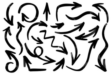 Büyük el çizilmiş oklar.. 