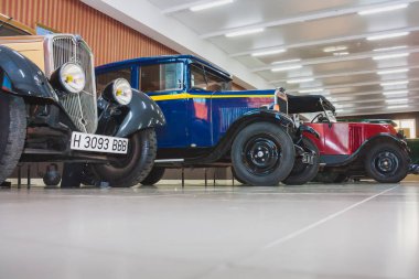 Chelyabinsk, Rusya-10 Mart 2016: eski XX yüzyılın Klasik Retro otomobil Müzesi