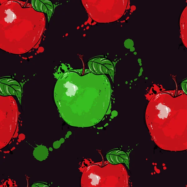 Vektor abstrakte Illustration mit einem roten Apfel. — Stockvektor