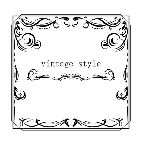 Vintage Frames Scroll Elements — Stock Vector