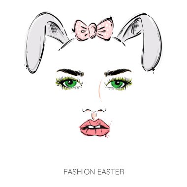 Vektör soyut güzellik arka plan. Moda Paskalya. 