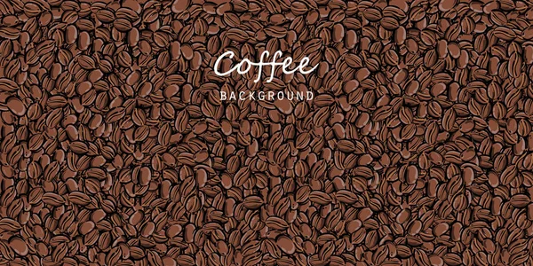 Vektorabstrakte Illustration mit Kaffeebohnen — Stockvektor