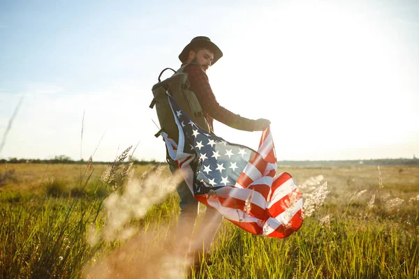 4Th July Fourth July American National Flag American Flag Independence — Stock Photo, Image