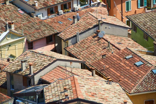 European town, houses, city buildings, house roofs