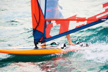 water sport, sailing and windsurfing in sea