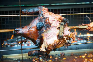 Lezzetli barbekü, lezzetli kızarmış et. 