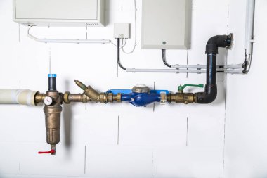 Su sayacı veya metalik paslı su boru Manometre