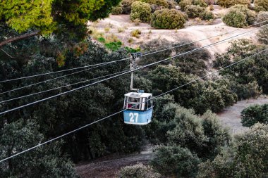 Cable car park Casa de Campo de Madrid üzerinden çalışır