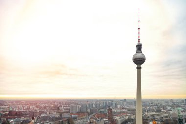 Televizyon Kulesi Fernsehturm Berlin'de Üstten Görünüm