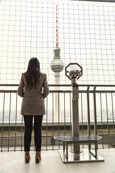 View on Fernsehturm Television Tower in Berlin