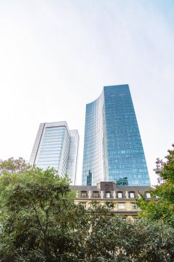 Şehirdeki modern gökdelenlerin camlarına odaklan.