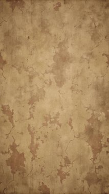 Eski grunge dokusu, tozlu bej ve kahverengi tonlarda soyulmuş duvar kâğıdı, eski markalar, eski moda posterler ve kırsal tasarım için mükemmel..