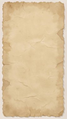 Bej ve krem tonlarında yırtık kenarları olan zarif kağıt dokusu, klasik kırtasiye, davetiyeler ve retro tasarım projeleri için mükemmel..