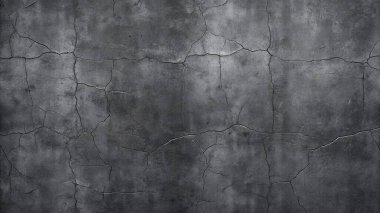 Gri ve kömür tonlarında derin çatlaklar olan sert beton dokusu, vahşi posterler, endüstriyel tasarım ve kentsel altyapı için mükemmel..
