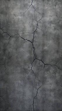 Gri ve kömür tonlarında derin çatlaklar olan sert beton dokusu, vahşi posterler, endüstriyel tasarım ve kentsel altyapı için mükemmel..