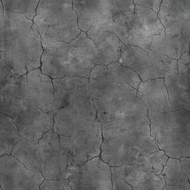 Gri ve kömür tonlarında derin çatlaklar olan sert beton dokusu, vahşi posterler, endüstriyel tasarım ve kentsel altyapı için mükemmel..