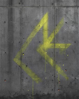 Gri ve neon renkli sprey boyayla boyanmış şehir betonu deseni, sokak sanatı tasarımları, grafiti posterleri ve arka planlar için mükemmel..