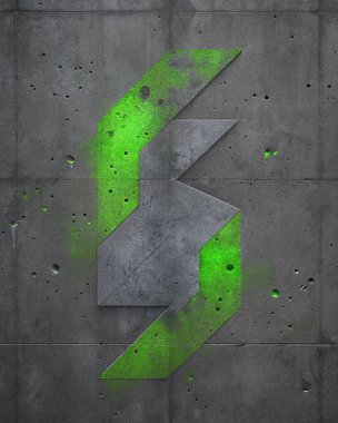 Gri ve neon renkli sprey boyayla boyanmış şehir betonu deseni, sokak sanatı tasarımları, grafiti posterleri ve arka planlar için mükemmel..