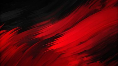 Kalın fırça darbeleriyle koyu kırmızı ve siyah renkte, soyut sanat kapakları, posterler ve modern tasarım için mükemmel..