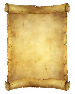 Altın kahverengi lekeli ve kıvrımlı parşömen dokusu, ortaçağ haritaları, fantezi sanat eserleri ve klasik tasarım projeleri için mükemmel..