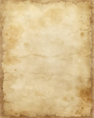 Fildişi ve ten rengi soluk mürekkep lekeli eskimiş parşömen dokusu, eski el yazması tasarımı, eski dokümanlar ve antika projeler için mükemmel..