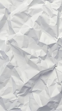 Koyu beyaz buruşuk kağıt dokusu, editörel düzenler, modern posterler ve yaratıcı grafik tasarım projeleri için mükemmel..