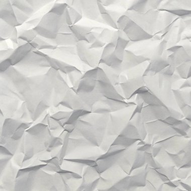 Koyu beyaz buruşuk kağıt dokusu, editörel düzenler, modern posterler ve yaratıcı grafik tasarım projeleri için mükemmel..